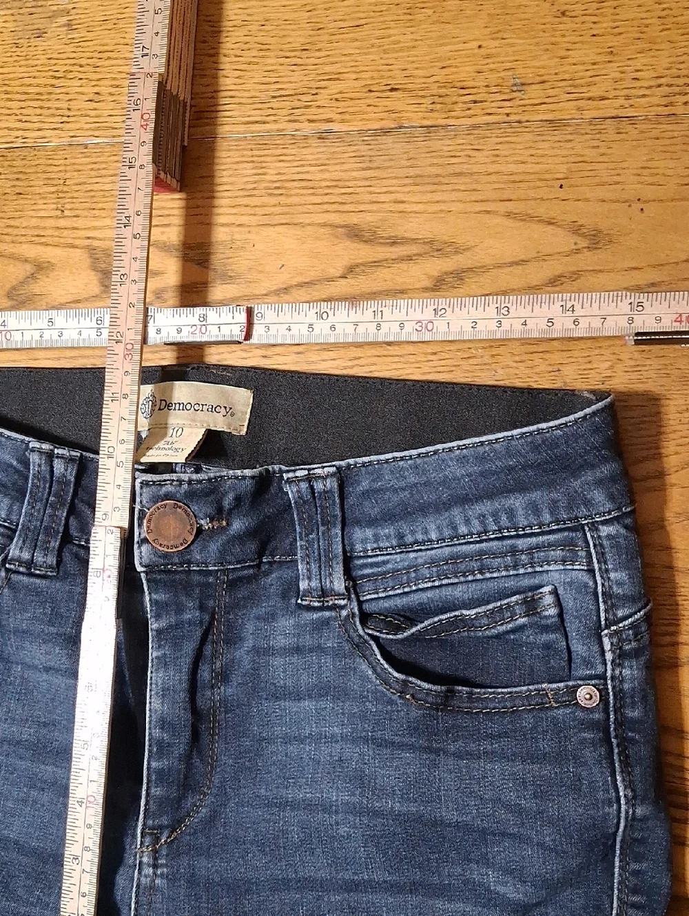 DEMOCRACY Jeans Womens 10 BLUE Denim AB TECHNOLOGY Preowned Used Pants Skinny ??